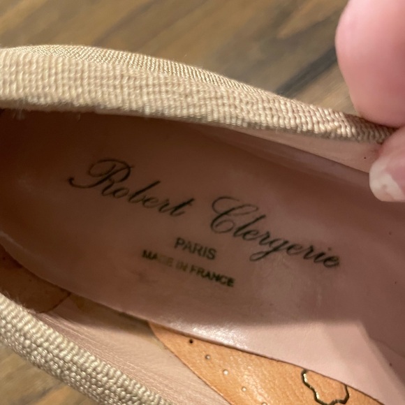 Robert Clergerie Loafer Slip On Beige Size 8 Stretchy Fabric Shoes Comfort Luxe - Picture 12 of 14